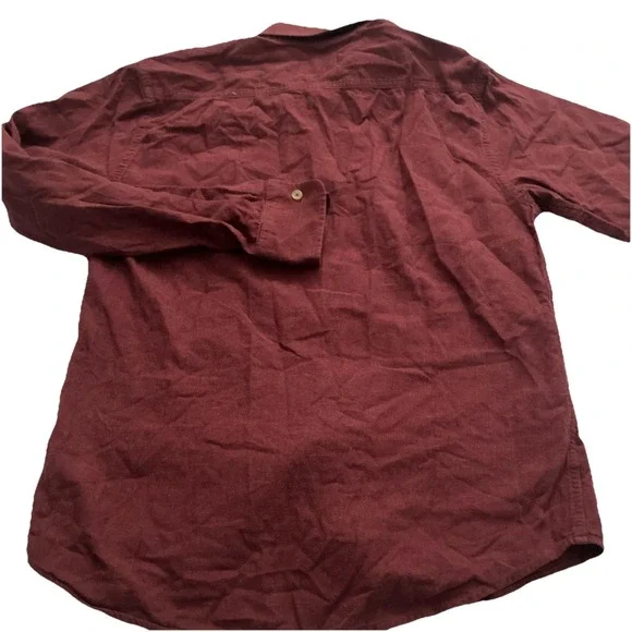 UNTUCKit Shirt Mens Medium Maroon Long Sleeve Slim Fit Cotton Casual. - Picture 6 of 6